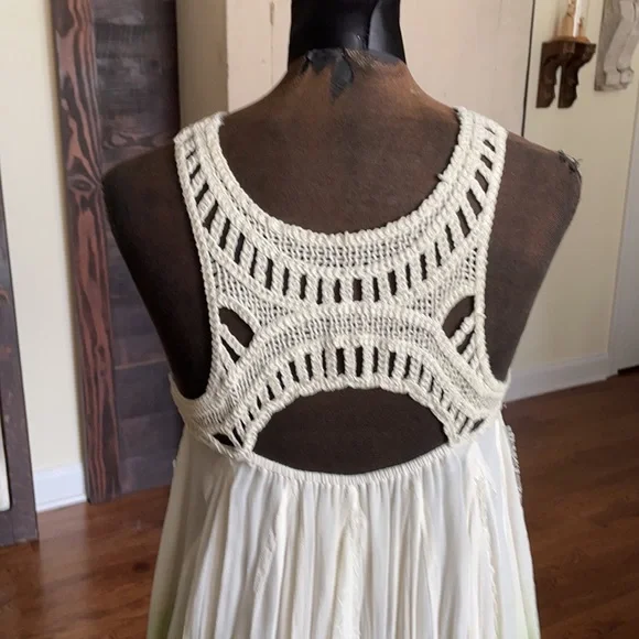 Rare Free People Green Ombre Mini Dress - Picture 8 of 9